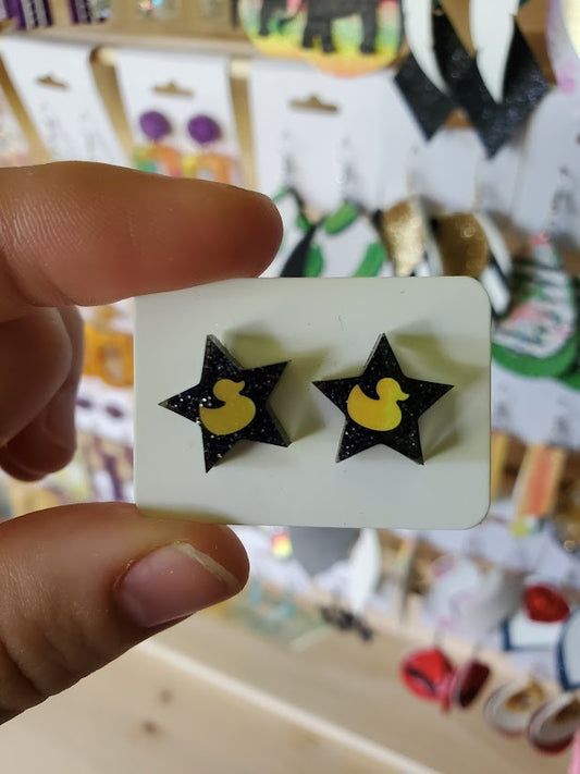 Resin Star Stud Earrings